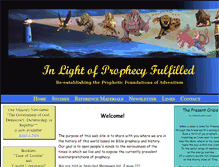Tablet Screenshot of inlightofprophecyfulfilled.org
